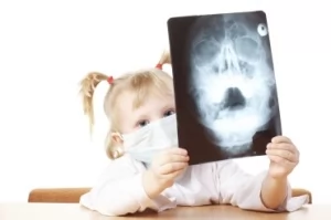 Развитие молочных зубов и челюстей в рентгеновском изображении